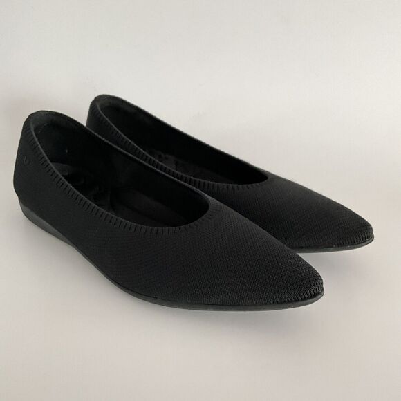 Vivaia Flats Size 42 US 10.5M Black Point-toe Slip-on Washable Travel - Picture 13 of 13